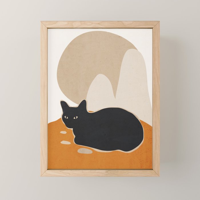 Minimal Abstract Art Cat 3 Mini Art Print Gallery Image 1