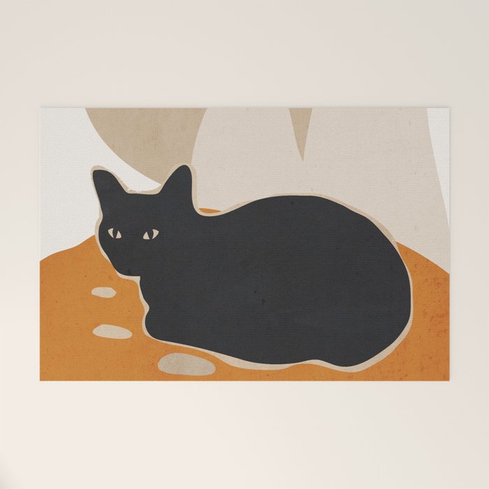 Minimal Abstract Art Cat 3 Welcome Mat Gallery Image 1