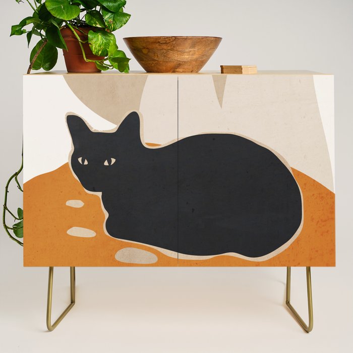 Minimal Abstract Art Cat 3 Credenza Gallery Image 1