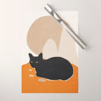 Minimal Abstract Art Cat 3 Wrapping Paper Gallery Image 1
