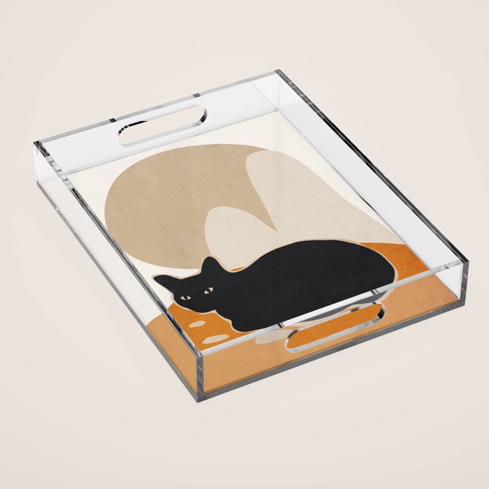 Minimal Abstract Art Cat 3 Acrylic Tray Gallery Image 1
