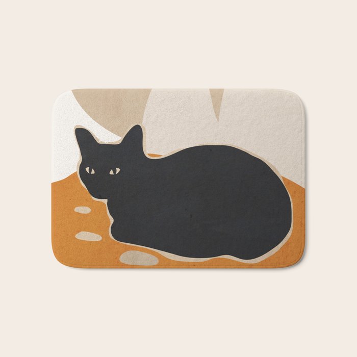 Minimal Abstract Art Cat 3 Bath Mat Gallery Image 1