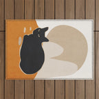 Minimal Abstract Art Cat 3 Outdoor Rug Gallery Image 1