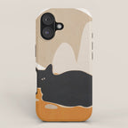 Minimal Abstract Art Cat 3 iPhone Case Gallery Image 1