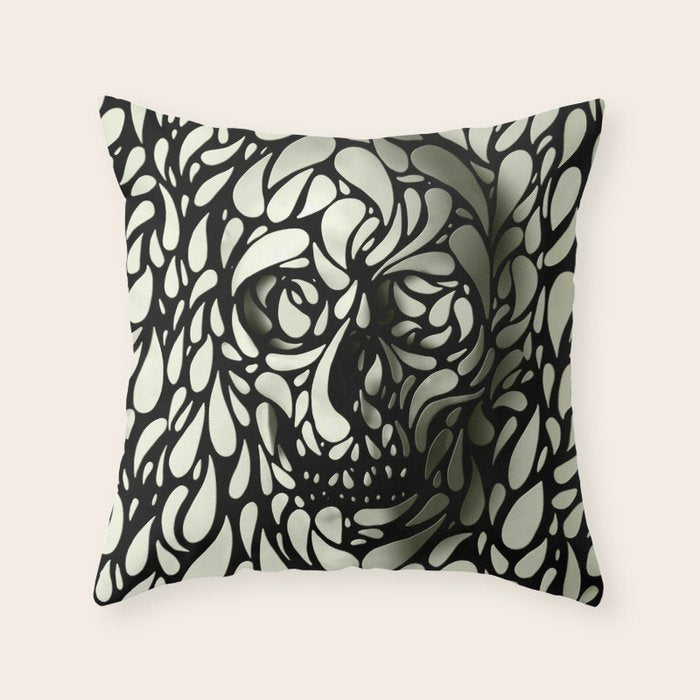 Skull Throw Pillow Gallery Image 6
