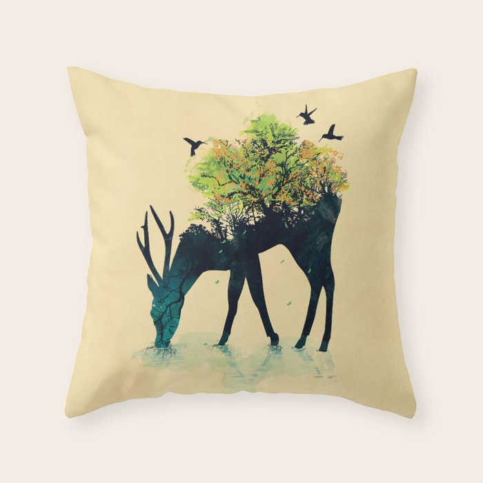 Watering (A Life Into Itself) Throw Pillow Gallery Image 1