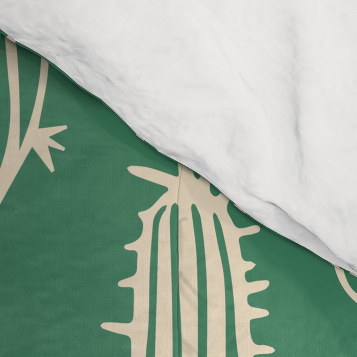 Retro hand drawn cactus plant pattern Comforter Gallery Image 4