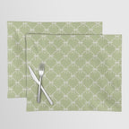 Bows & Ribbons Pattern XXIV Pastel Green Placemat Gallery Image 1
