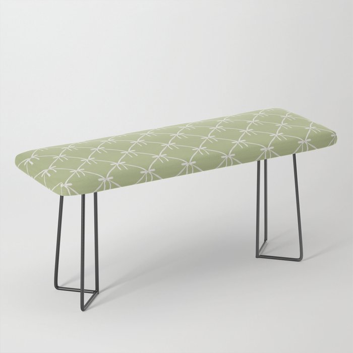 Bows & Ribbons Pattern XXIV Pastel Green Bench Gallery Image 1