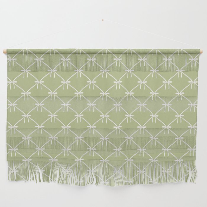 Bows & Ribbons Pattern XXIV Pastel Green Wall Hanging Gallery Image 1