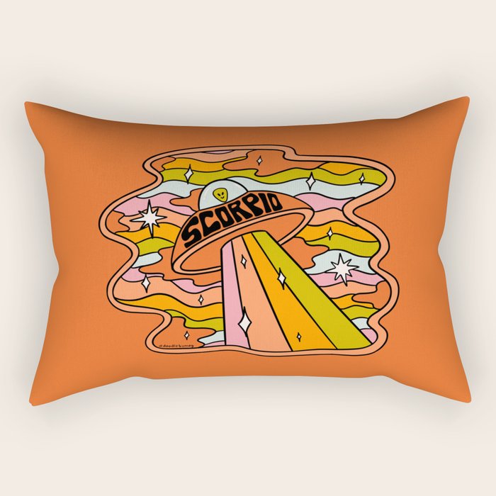 Scorpio UFO Rectangular Pillow Gallery Image 2