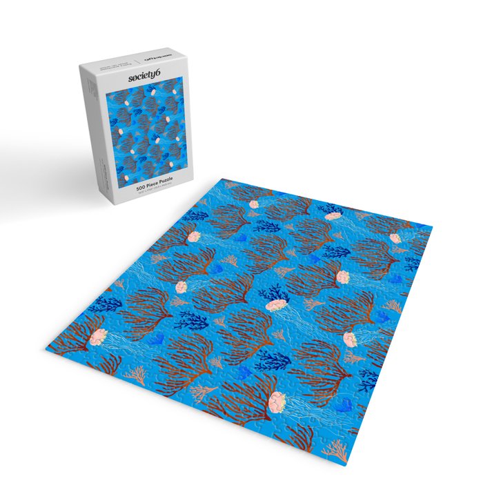 Jellyfish and Coral-Blue Jigsaw Puzzle Gallery Image 2