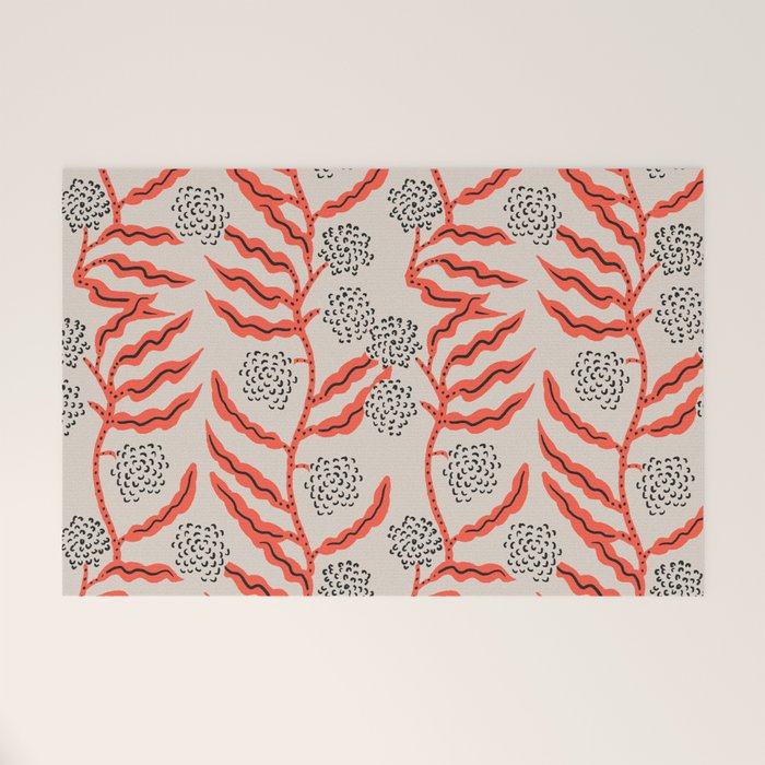 LA VILLE VINE CORAL Welcome Mat Gallery Image 1