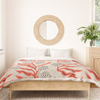 LA VILLE VINE CORAL Duvet Cover Gallery Image 3