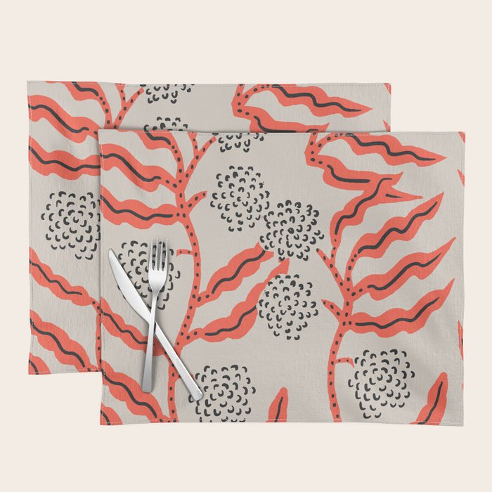 LA VILLE VINE CORAL Placemat Gallery Image 1