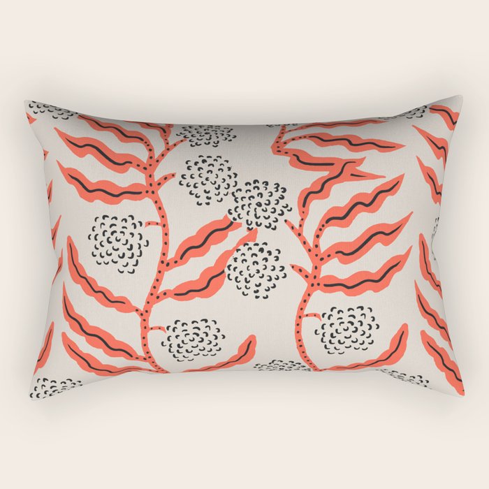 LA VILLE VINE CORAL Rectangular Pillow Gallery Image 2