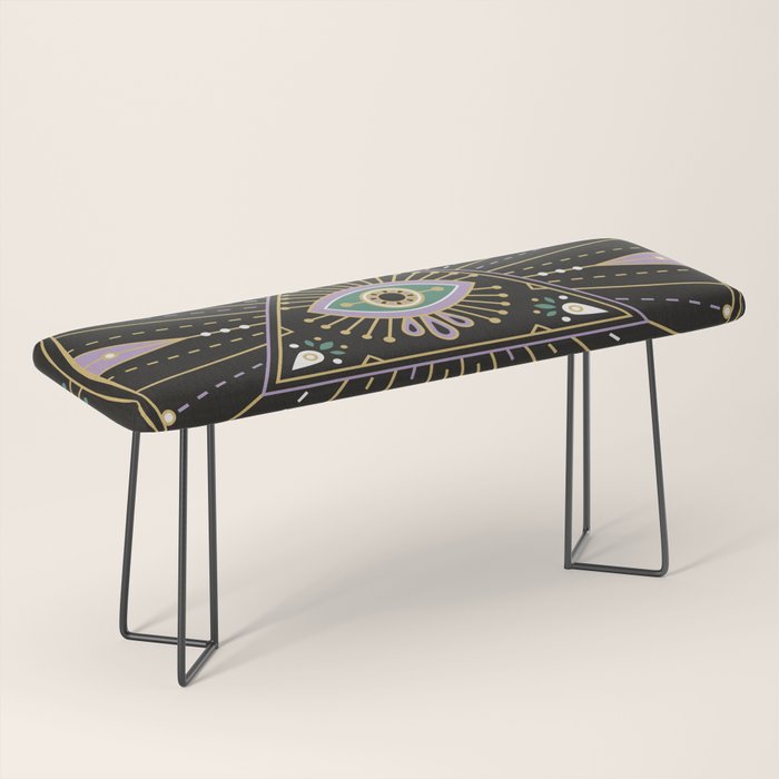 Evil Eye Mandala - Black Bench Gallery Image 1