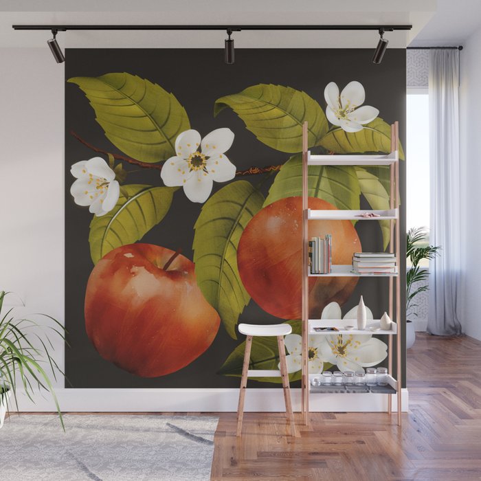 Apples Botanical Art 1 Wall Mural Gallery Image 1