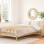 Modern Boho Art Nouveau Floral 2.1 Neutral Sand Duvet Cover Gallery Image 2