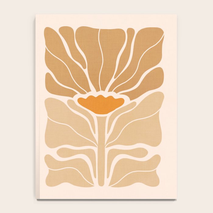 Modern Boho Art Nouveau Floral 2.1 Neutral Sand Notebook Gallery Image 4