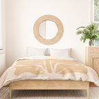 Modern Boho Art Nouveau Floral 2.1 Neutral Sand Duvet Cover Gallery Image 3