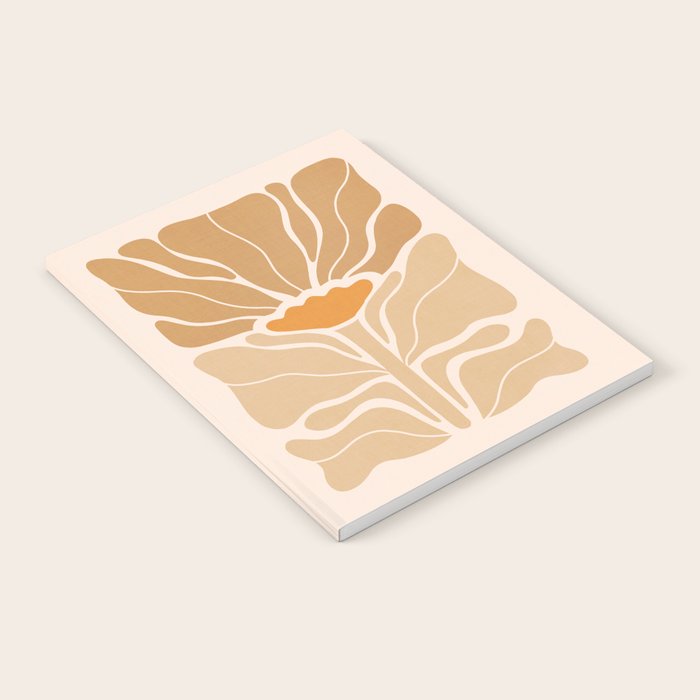 Modern Boho Art Nouveau Floral 2.1 Neutral Sand Notebook Gallery Image 1