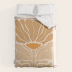 Modern Boho Art Nouveau Floral 2.1 Neutral Sand Comforter Gallery Image 6
