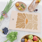 Modern Boho Art Nouveau Floral 2.1 Neutral Sand Cutting Board Gallery Image 2