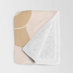 Modern Boho Art Nouveau Floral 2.1 Neutral Sand Throw Blanket Gallery Image 3