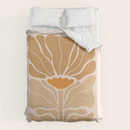 Modern Boho Art Nouveau Floral 2.1 Neutral Sand Duvet Cover Gallery Image 6