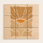 Modern Boho Art Nouveau Floral 2.1 Neutral Sand Wood Wall Art Gallery Image 1