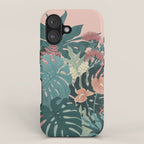Tropical Tendencies on Peach and Green iPhone Case Gallery Image 1