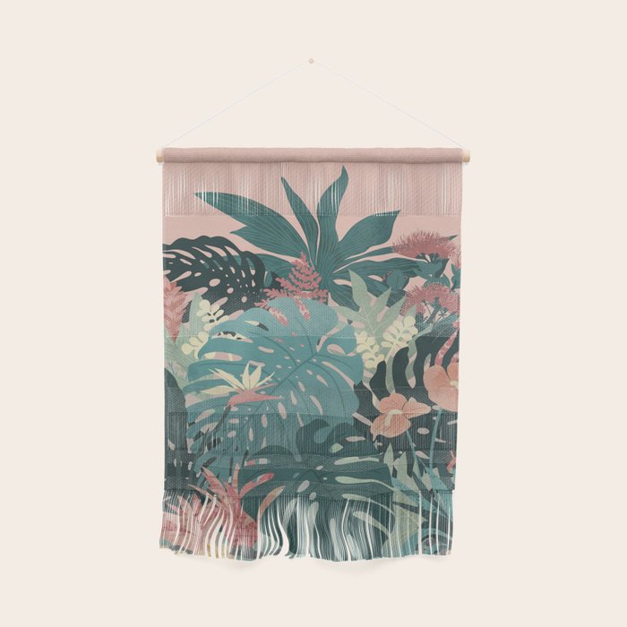 Tropical Tendencies on Peach and Green Wall Hanging Gallery Image 1