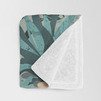Tropical Tendencies on Peach and Green Throw Blanket Gallery Image 3