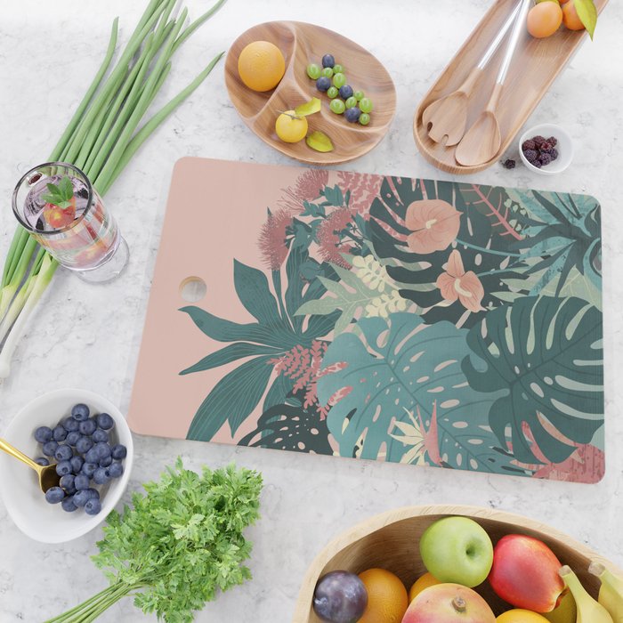 Tropical Tendencies on Peach and Green Cutting Board Gallery Image 2