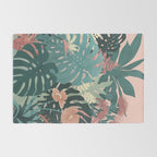 Tropical Tendencies on Peach and Green Rug Gallery Image 2