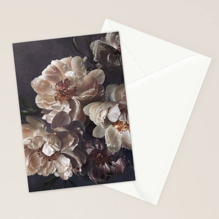 Midnight Peonies  Stationery Card Gallery Image 2