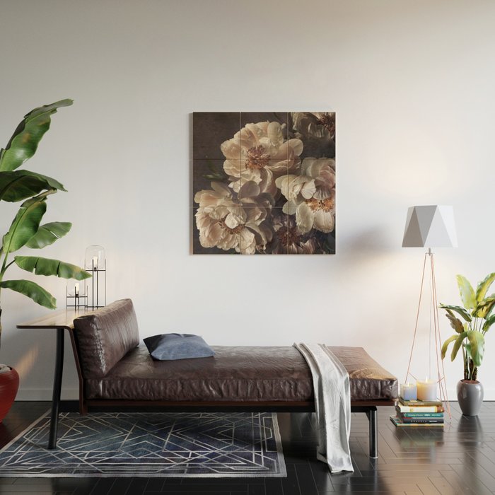 Midnight Peonies  Wood Wall Art Gallery Image 2