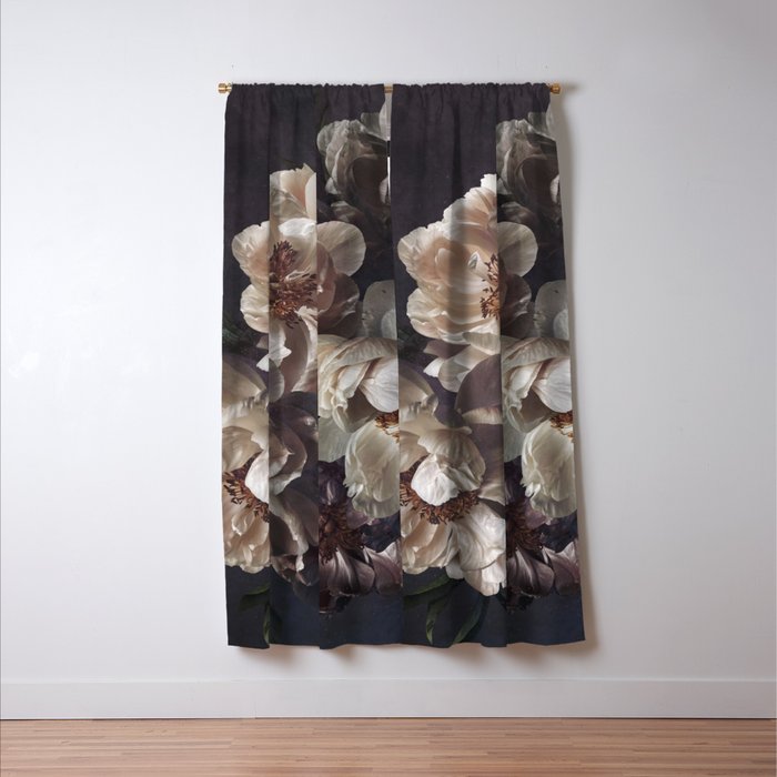Midnight Peonies  Window Curtain Gallery Image 3