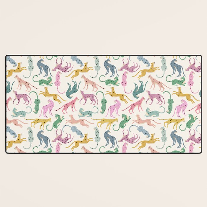 Leopard Rainbows Desk Mat Gallery Image 3