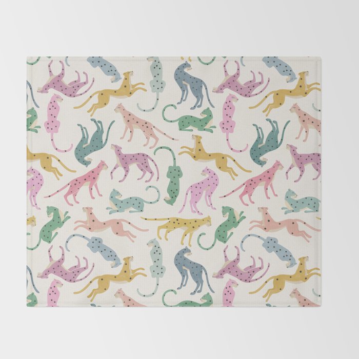 Leopard Rainbows Throw Blanket Gallery Image 2