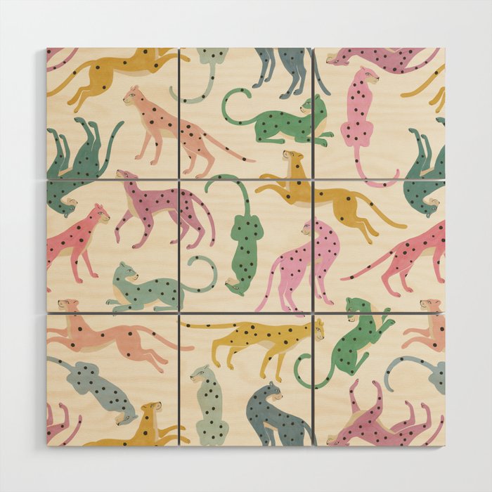 Leopard Rainbows Wood Wall Art Gallery Image 1