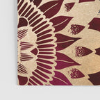Bohemian Gold Navy Burgundy Hand Drawn Mandala Poster Gallery Image 3