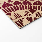 Bohemian Gold Navy Burgundy Hand Drawn Mandala Welcome Mat Gallery Image 2