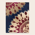 Bohemian Gold Navy Burgundy Hand Drawn Mandala Notebook Gallery Image 4