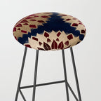 Bohemian Gold Navy Burgundy Hand Drawn Mandala Stool Gallery Image 2