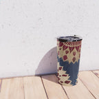 Bohemian Gold Navy Burgundy Hand Drawn Mandala Travel Mug Gallery Image 4