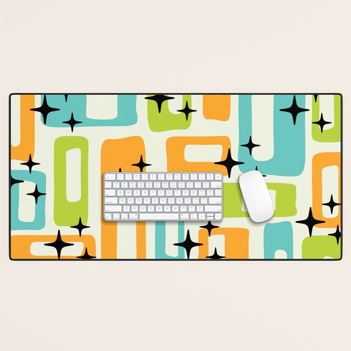 Mid Century Modern Scandinavian Pattern 245 Desk Mat Gallery Image 1