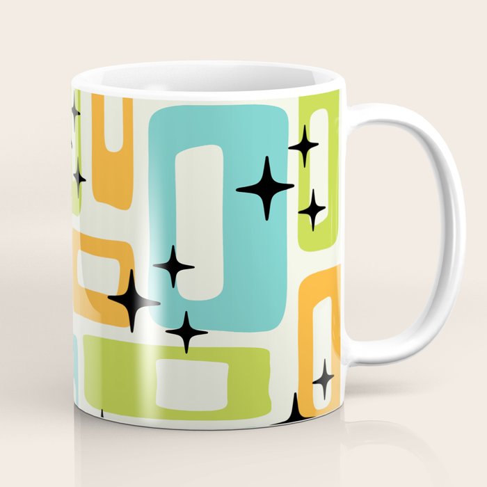 Mid Century Modern Scandinavian Pattern 245 Coffee Mug Gallery Image 1