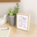 Pink and Purple Dogs 2 Mini Art Print Gallery Image 2
